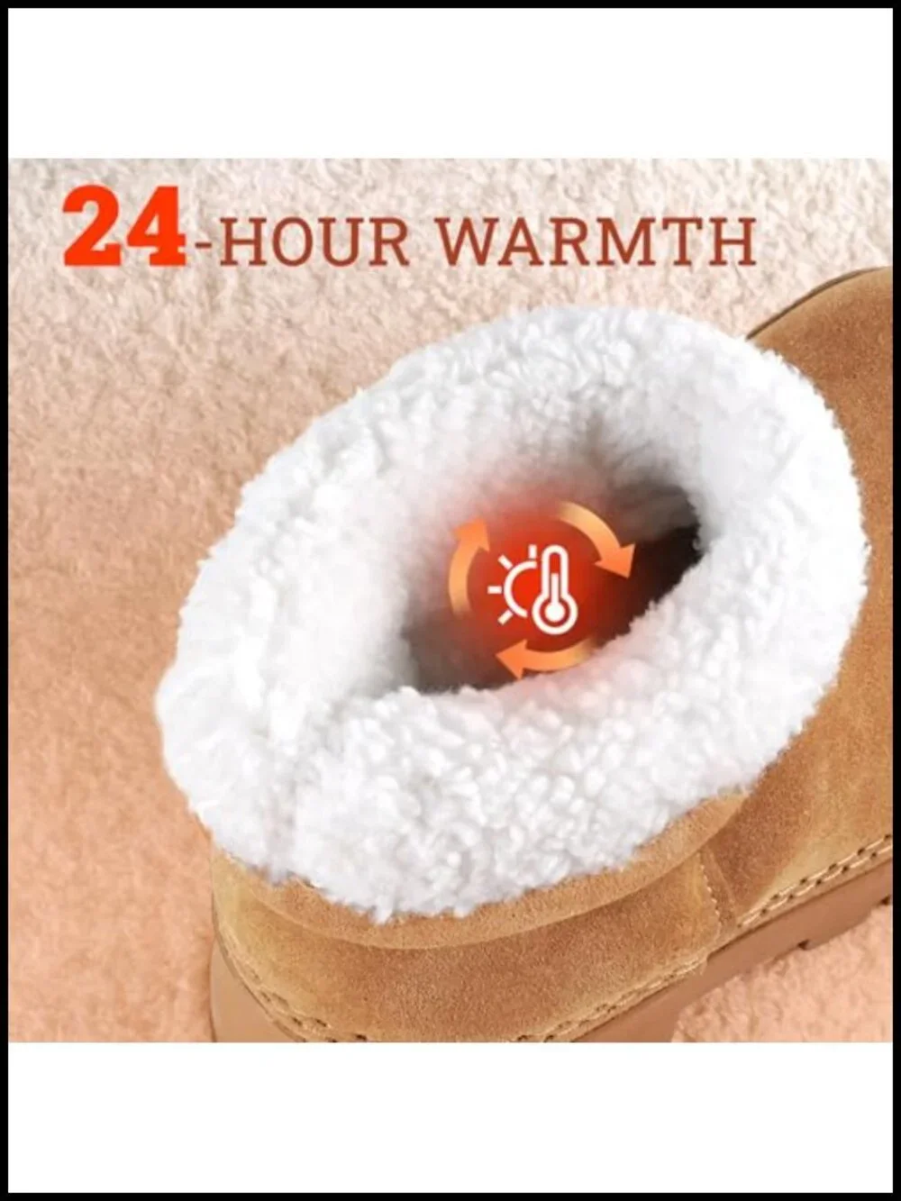 Faux Fur Lined Waterproof Winter Snow Boots Ankle Anti Slip Platform